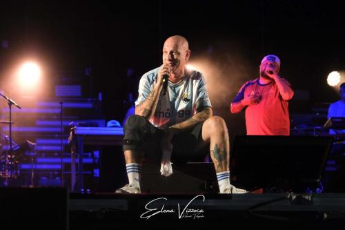 Clemente Maccaro, aka Clementino, performs live during his tour at the Arena del Mare 42°15° in Termoli, Italy