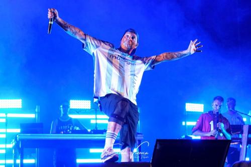 Clemente Maccaro, aka Clementino, performs live during his tour at the Arena del Mare 42°15° in Termoli, Italy