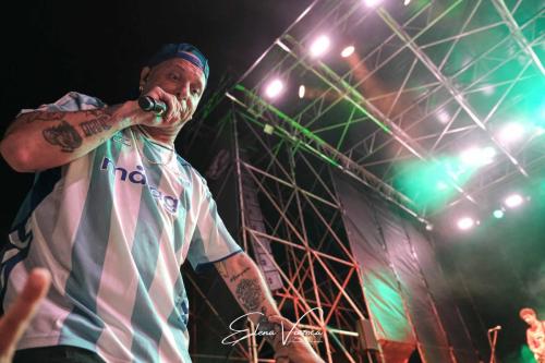 Clemente Maccaro, aka Clementino, performs live during his tour at the Arena del Mare 42°15° in Termoli, Italy
